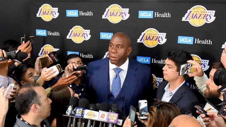 Lakers Legend Magic Johnson Reacts To Knicks Trade… see more